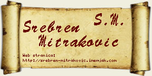 Srebren Mitraković vizit kartica